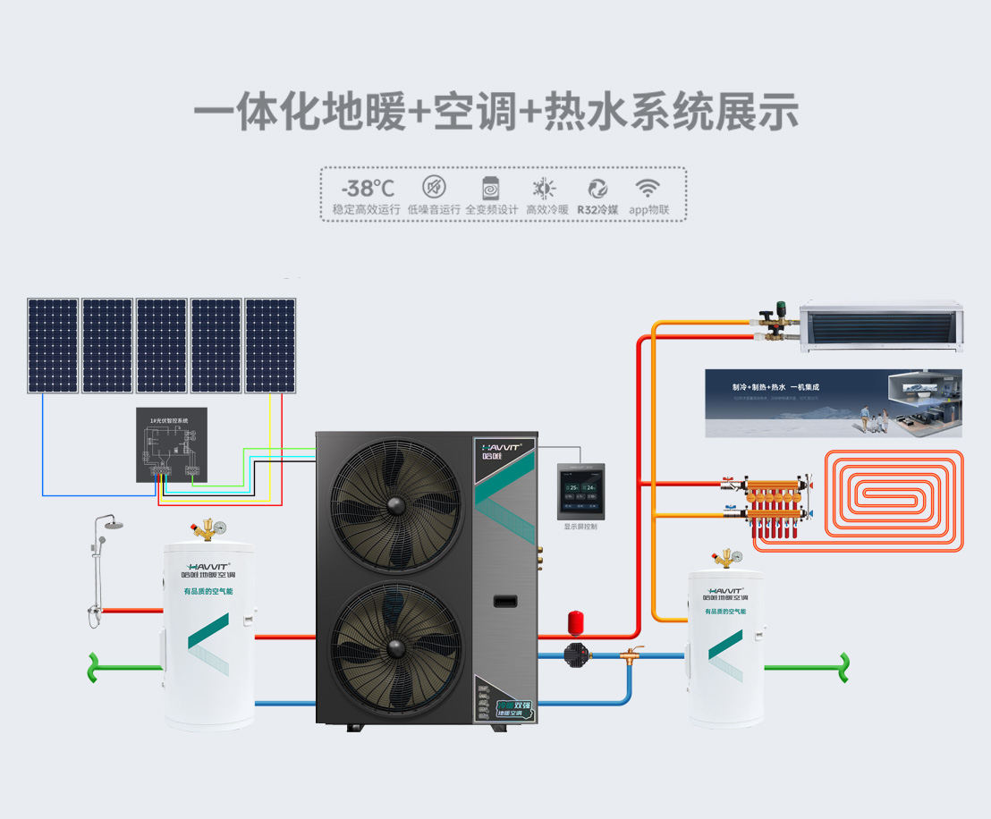 哈唯家用全直流變頻采暖空調(diào)熱泵機(jī)組